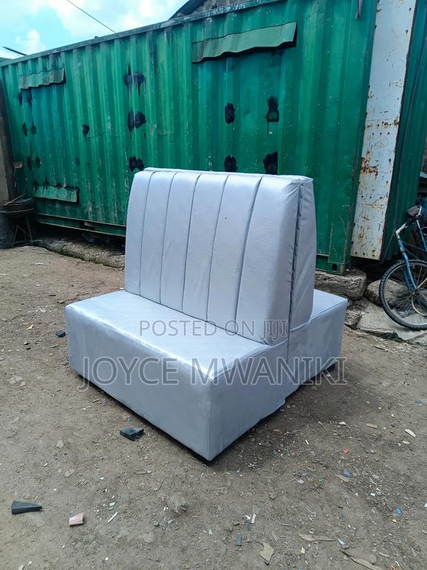 Back to Back Restaurant Couch, Silver Colour - main view