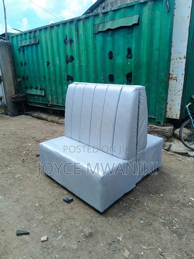 Back to Back Restaurant Couch, Silver Colour - thumbnail 3