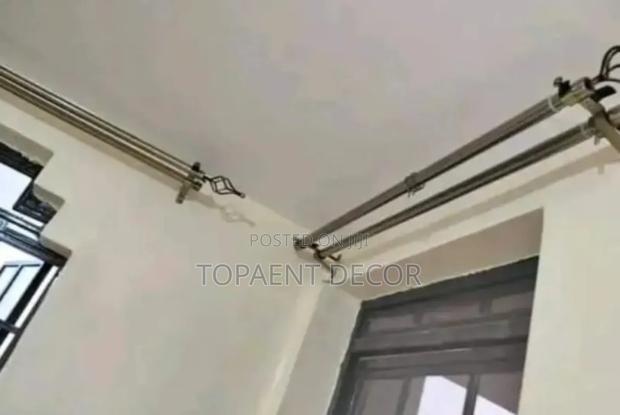 Gold 3m Adjustable Window Curtain Rods - main view