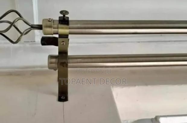 Brown Adjustable Sheer and Curtain Rods - main view