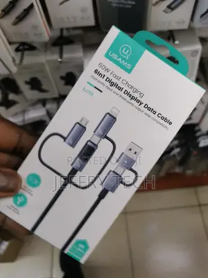 USB C Multi Charging Cable, USAMS 4FT 5-in-1 5A Fast Sync Ch