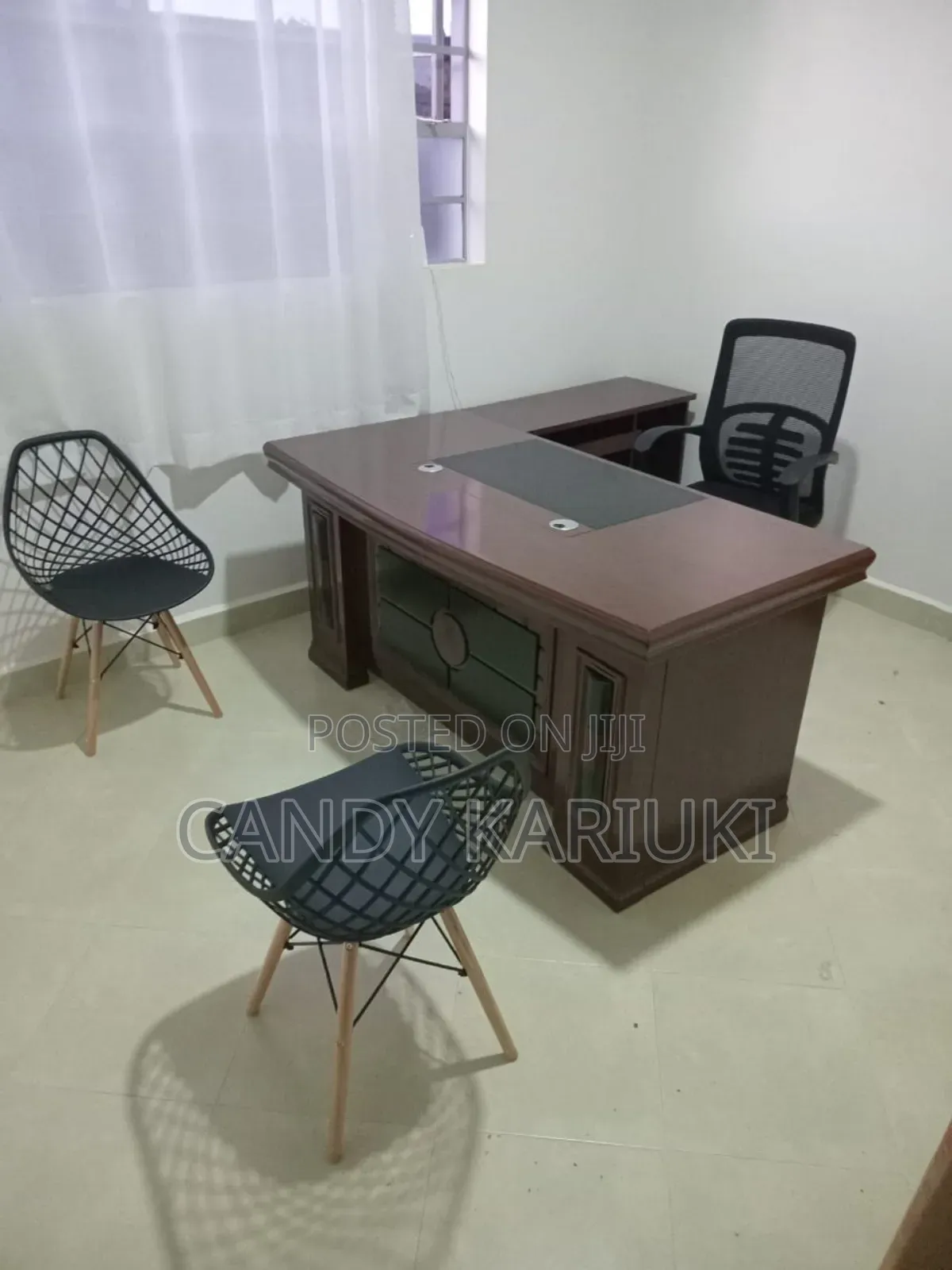 1.6m Executive Office Desk With Side Drawers