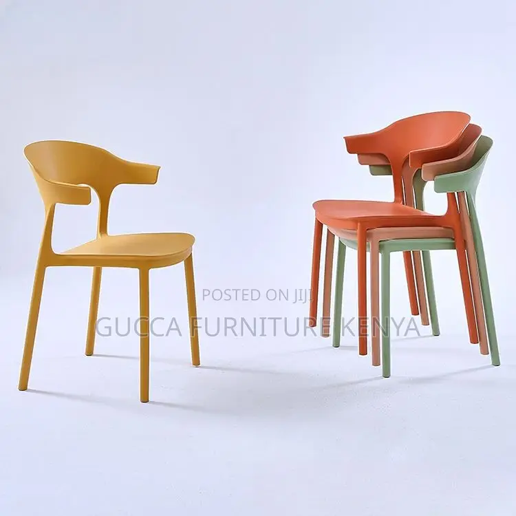 Home Chairs: Modern Plastic Stackable Dining Chair