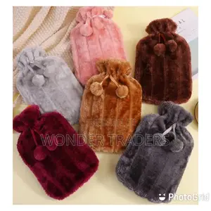 Hot Water Bottle With Fur Fleece Cover 2 Litre