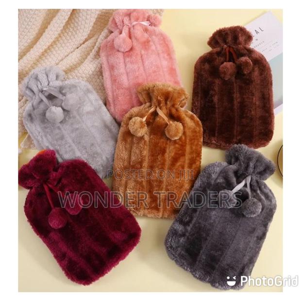 Hot Water Bottle With Fur Fleece Cover 2 Litre