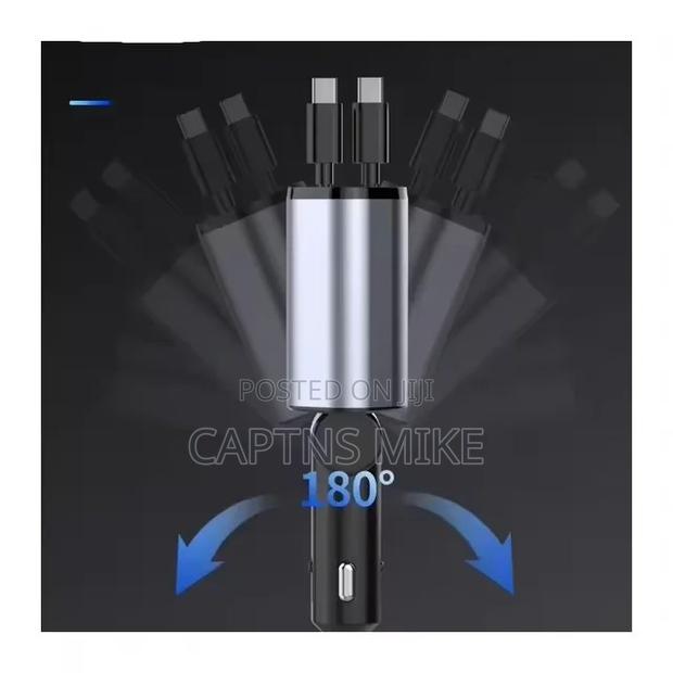 Car 120w Fast Charger With iPhone and Type C Cables - thumbnail 6