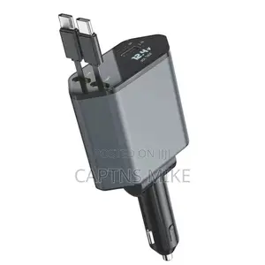 Car 120w Fast Charger With iPhone and Type C Cables