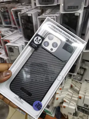Carbon Fiber Case With Dark Metal for iPhone 16 Pro Max