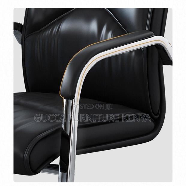 Office Chairs: High-Back Leather Chair With Fixed Armrest - thumbnail 3