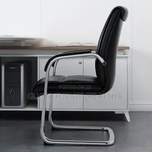 Office Chairs: High-Back Leather Chair With Fixed Armrest
