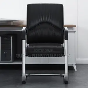 Office Chairs: High-Back Leather Chair With Fixed Armrest