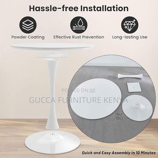 Dining Tables:70cm Round Tabletop Marble Dining Table - thumbnail 2