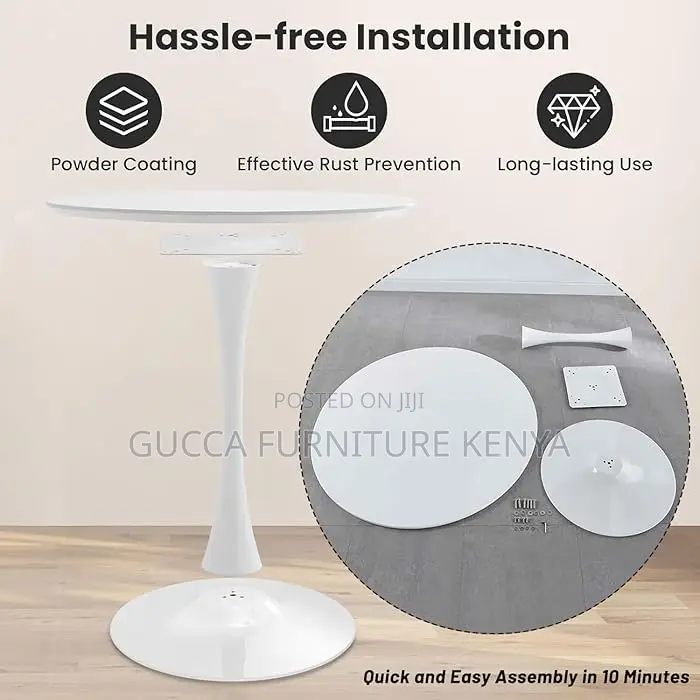 Dining Tables:70cm Round Tabletop Marble Dining Table