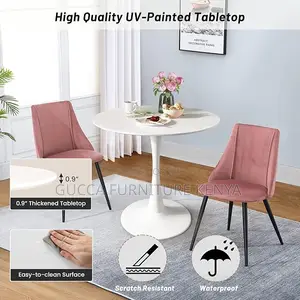 Dining Tables:70cm Round Tabletop Marble Dining Table