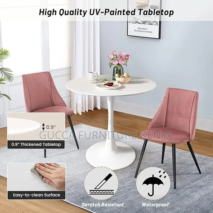 Dining Tables:70cm Round Tabletop Marble Dining Table
