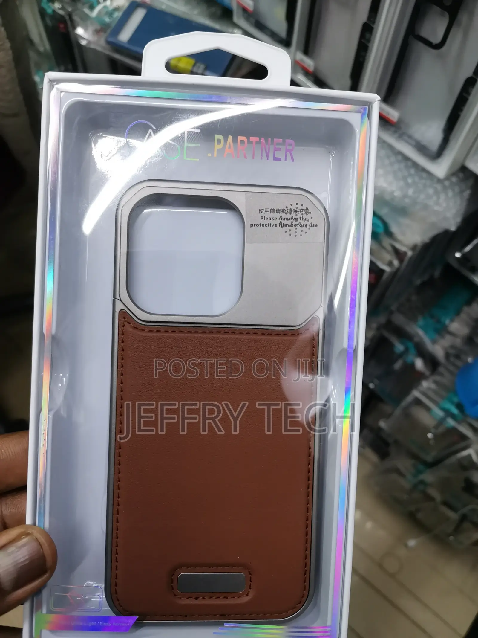 Leather Metal Aromatherapy Borderless Mobile Phone Case