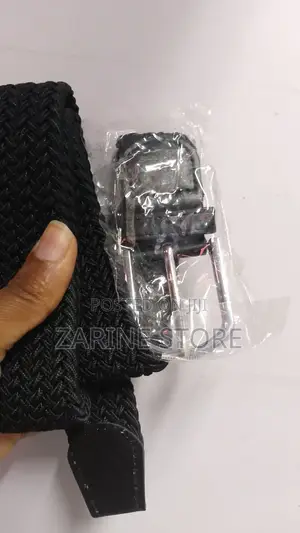 Casual Unisex Black Stretching Waist Belt