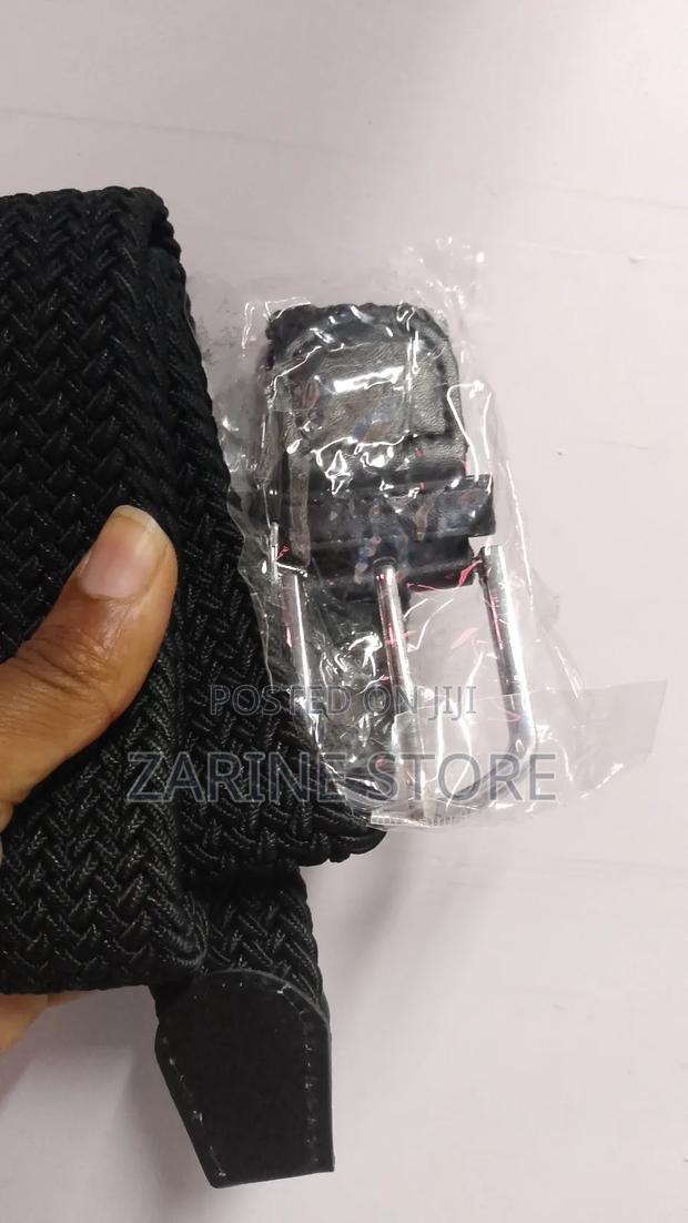 Casual Unisex Black Stretching Waist Belt - thumbnail 3