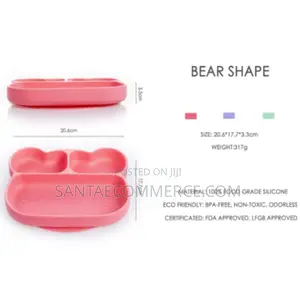 Baby Silicone Suction Partitioned Plate