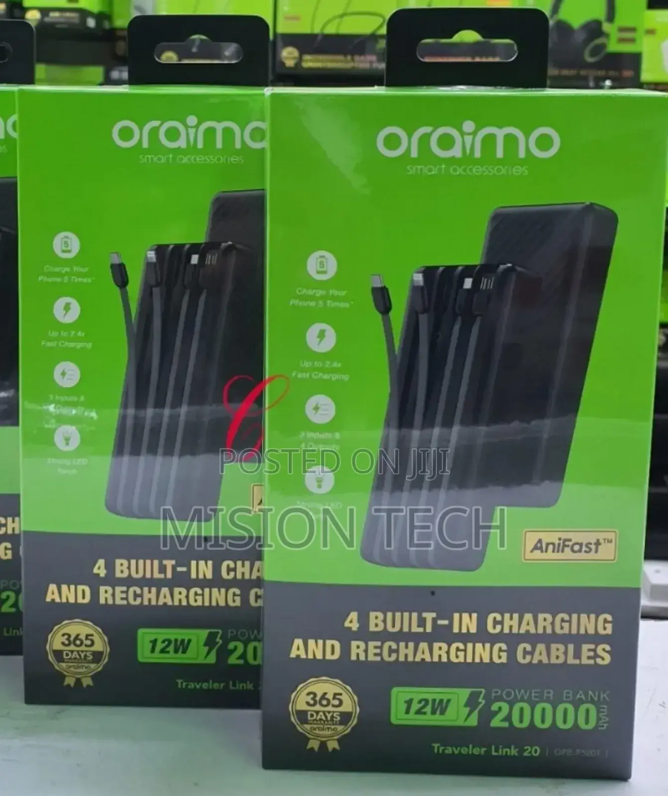 Oraimo Traveler Link 20 20000mah 12W Power Bank 