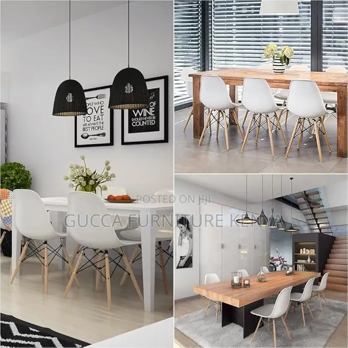 Home Chairs: Molded Plastic Eames Dining Chair
