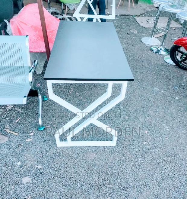 Double Mettalic Stand Office Table