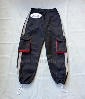 Fashion Casual Black Reflective Cargo Pant