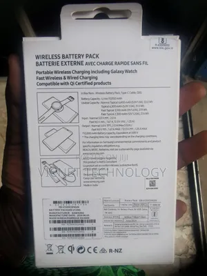 10,000mah USB a and Type C Samsung Wireless Power Bank