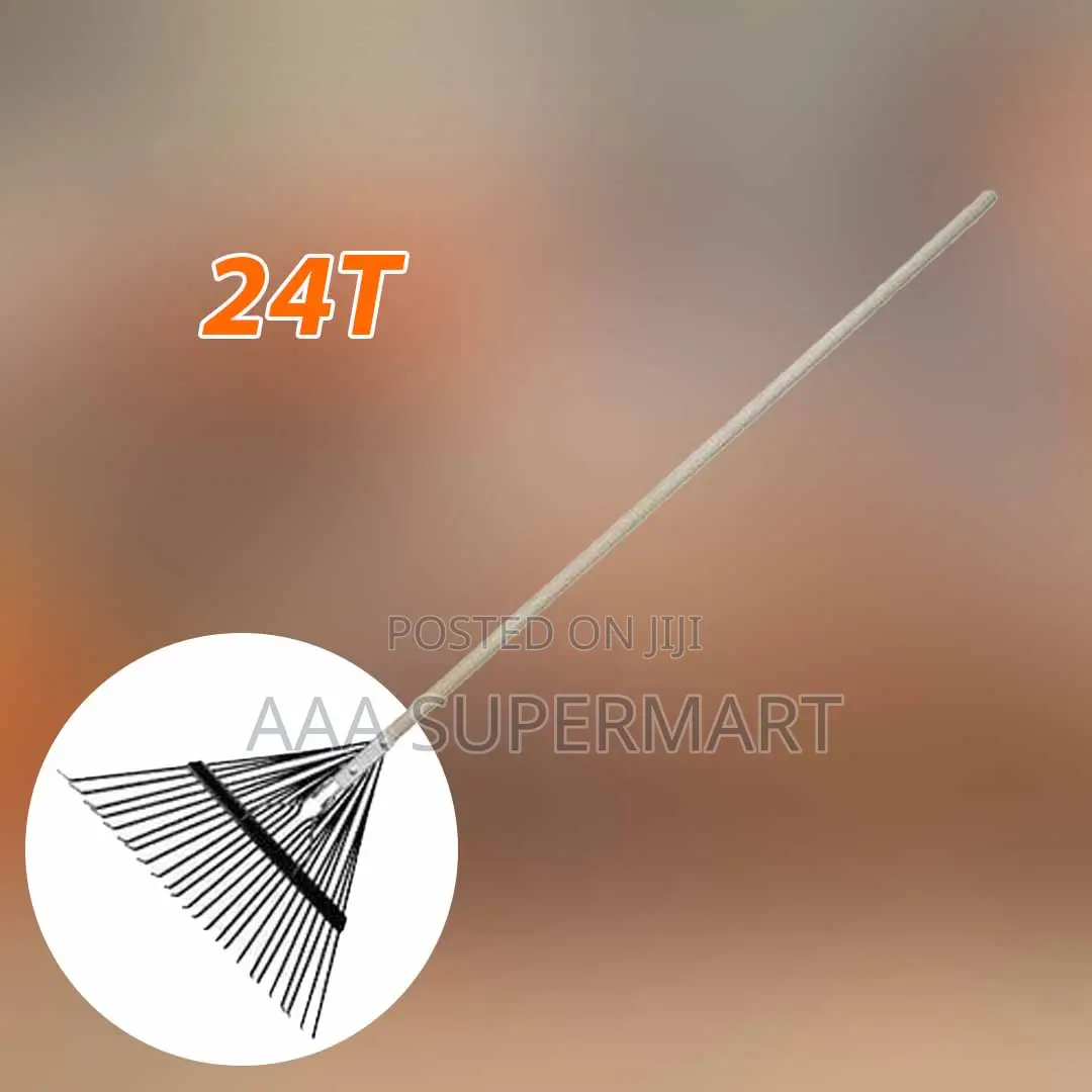 Flexible Metal Lawn Rake, 24T