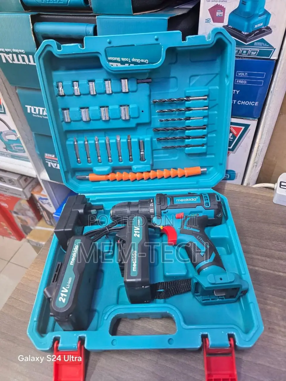 Heavy Duty Cordless Meakida 21v Drill Set