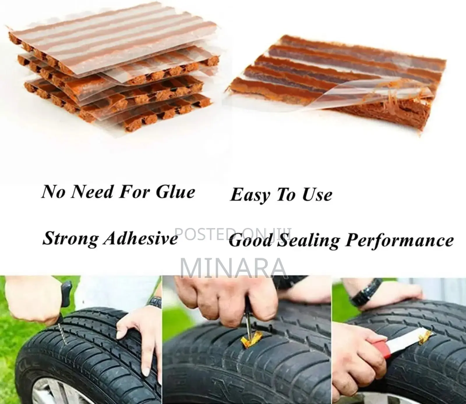 60 Pcs, Tubeless Tire Repair Strips / Seals