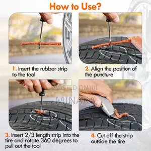 60 Pcs, Tubeless Tire Repair Strips / Seals