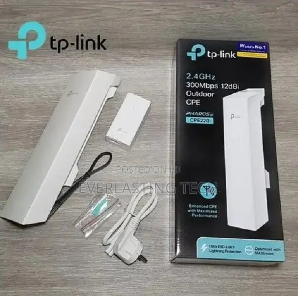 Tp-Link Cpe220 2.4ghz 300mbps 12dbi Outdoor Cpe 220