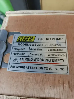 Kunda Solar Pump 90m Head 750watts