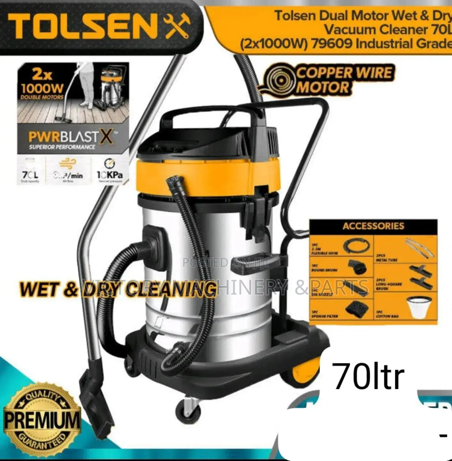 70l Tolsen Wet Dry Vaccum Cleaner