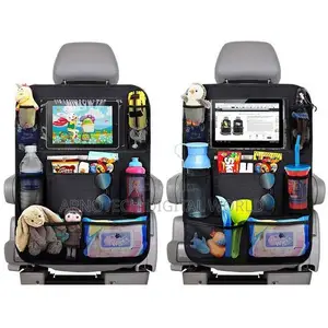 Car Backseat Organizer With Touch Screen Holder Auto Storage