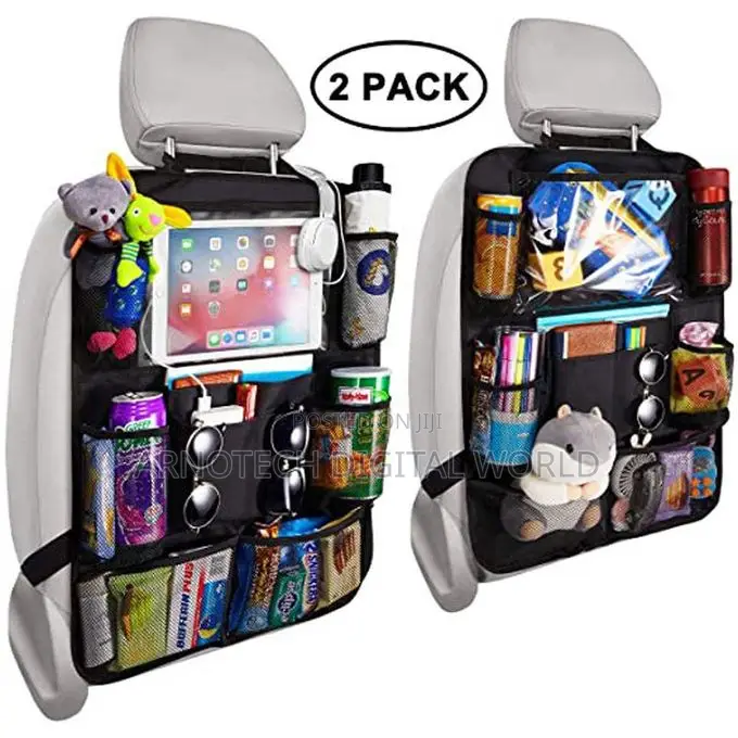 Car Backseat Organizer With Touch Screen Holder Auto Storage