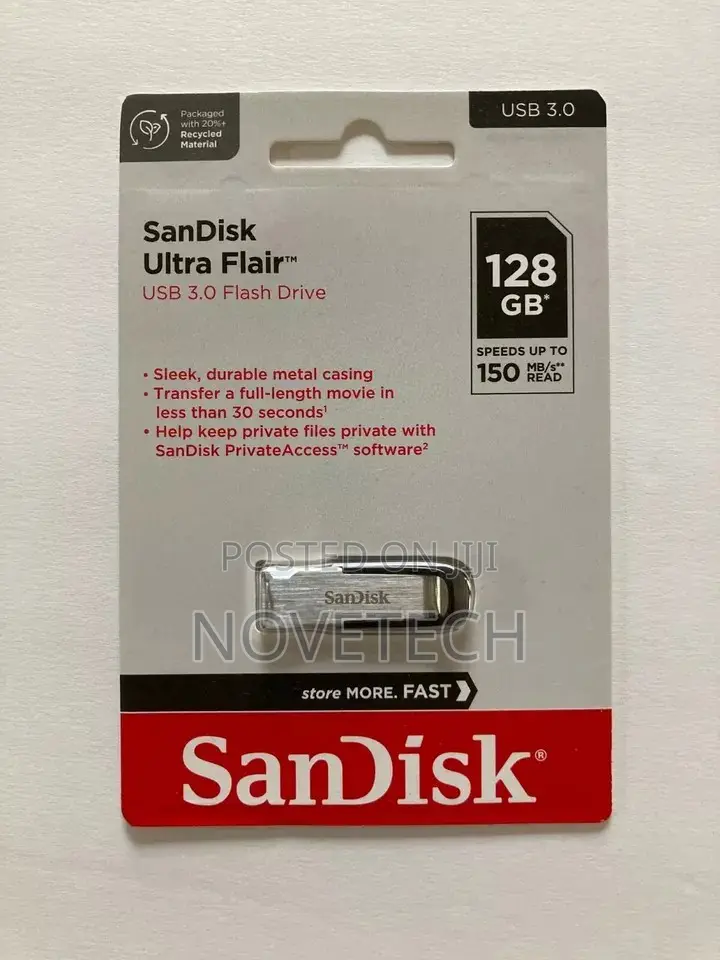 Sandisk Ultra Flair 128GB USB 3.0 Flashdisk Drive