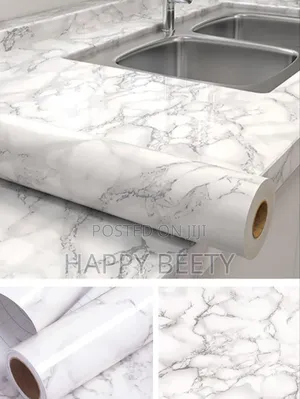 Glossy White and Gray Contact/ Marble Paper(Self Adhesive)