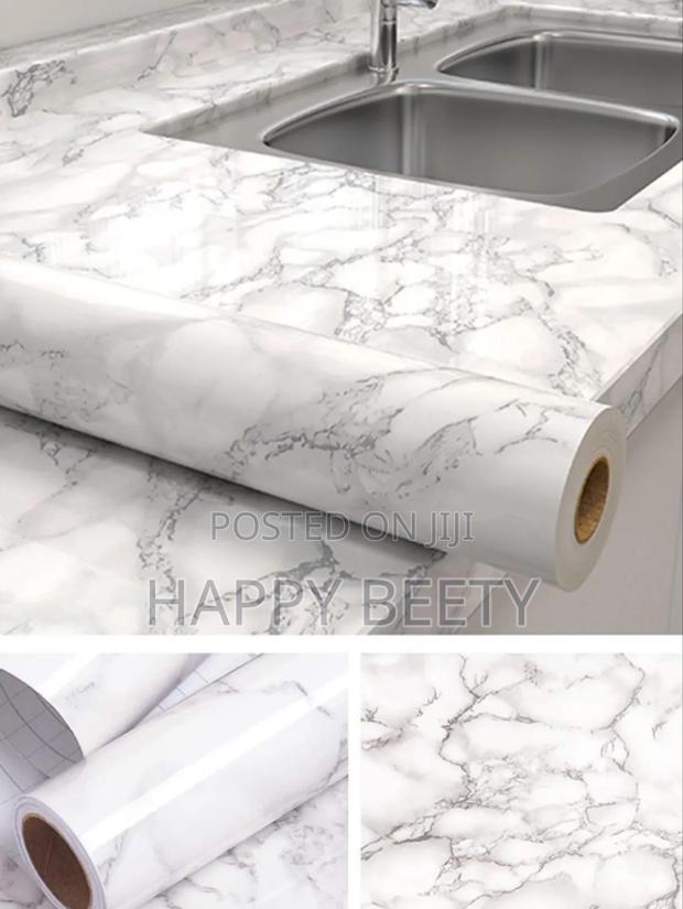 Glossy White and Gray Contact/ Marble Paper(Self Adhesive)