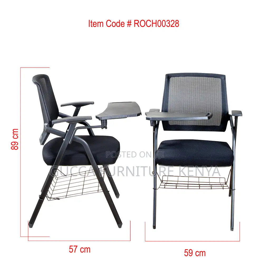 Office Chairs: Black Foldable Lecture Office Chair