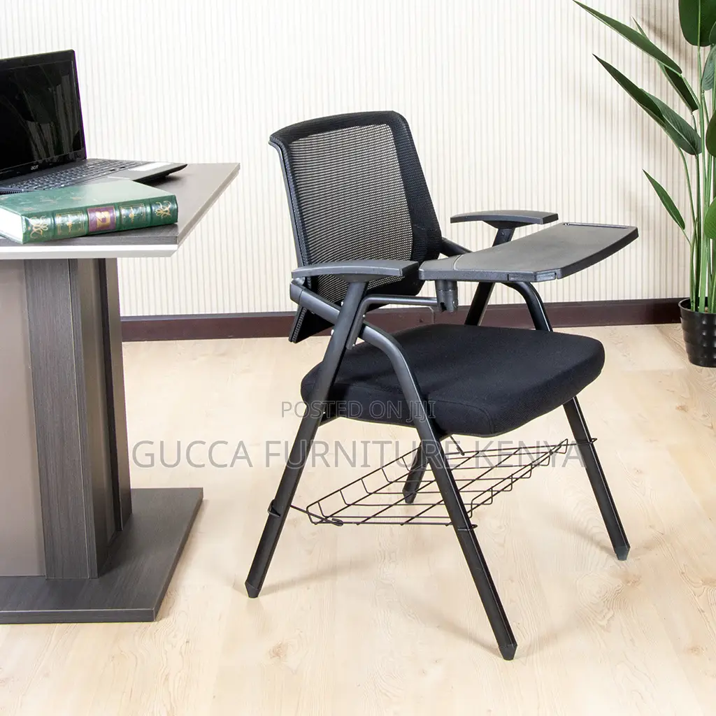 Office Chairs: Black Foldable Lecture Office Chair