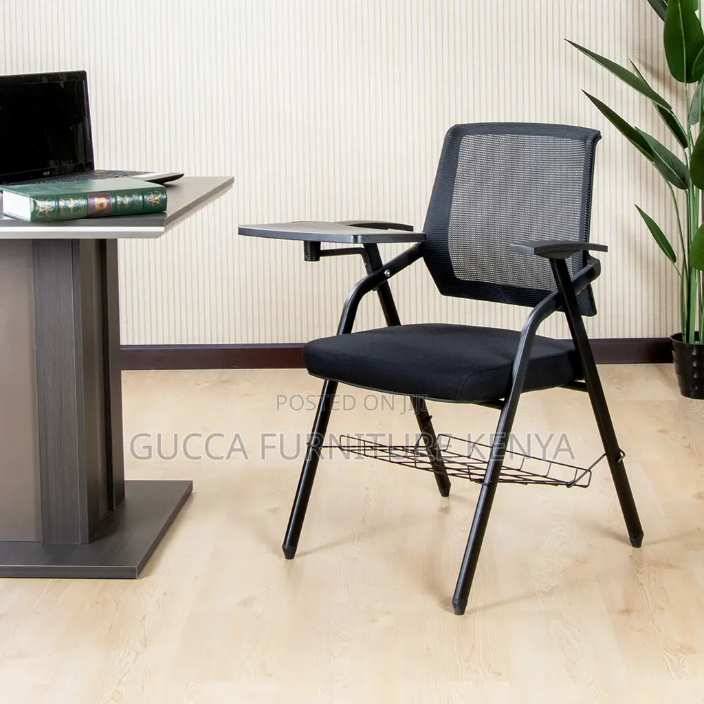 Office Chairs: Black Foldable Lecture Office Chair