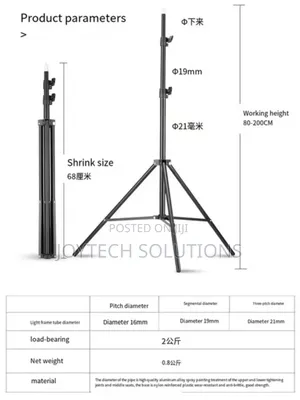Phone Holder and Right Stand Portable Tripod