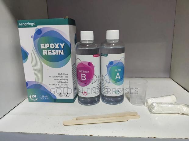 Epoxy Resin Kit, Resin+Harder+Measuring Cups, Gloves