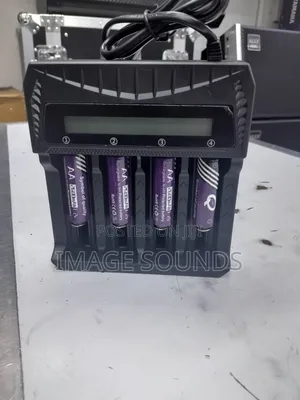 Charger With Display Plus 4 Rechargeable Batteries