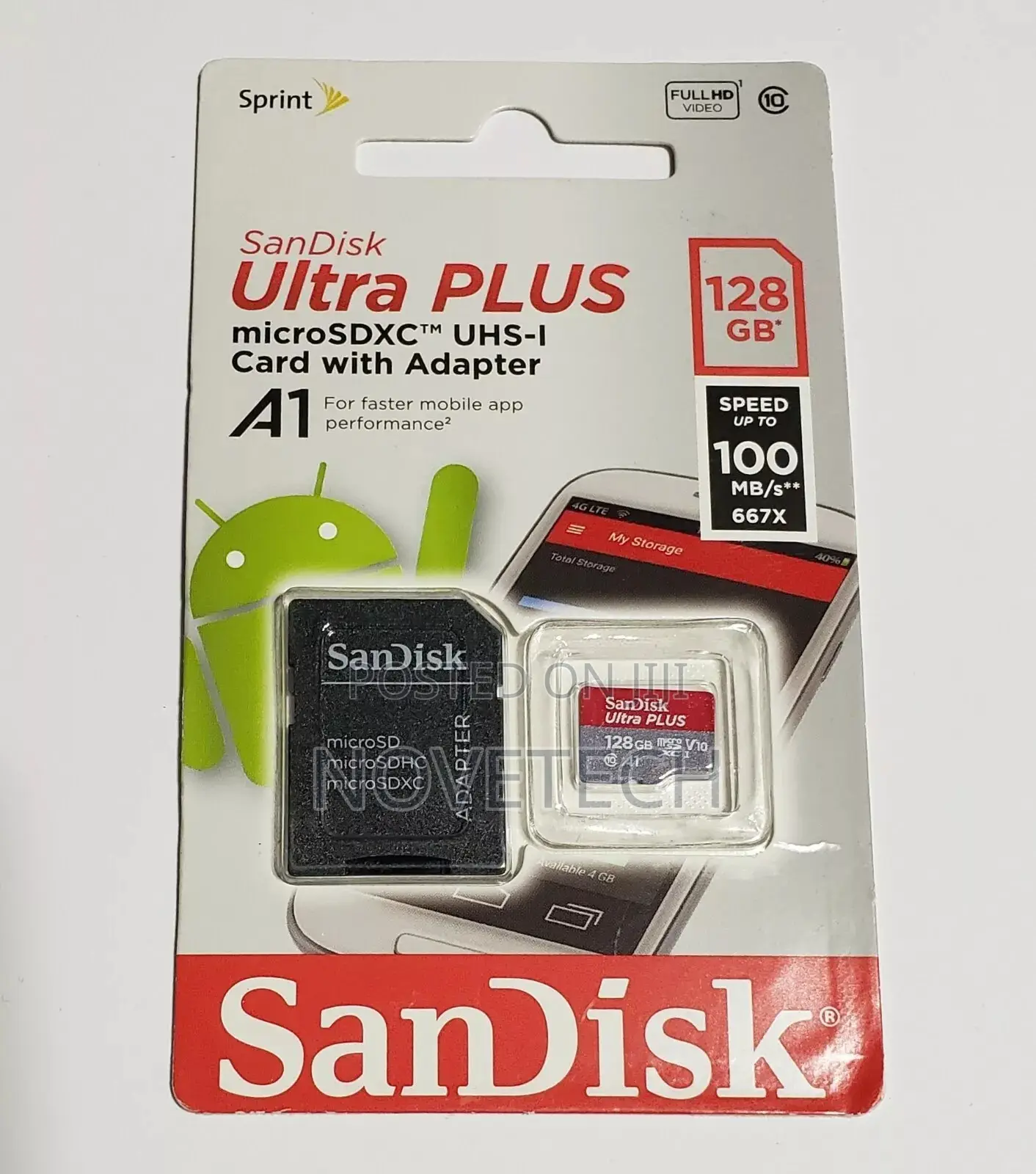 NEW Sandisk Ultra Plus 128GB Microsdxc UHS-I Card Adapter