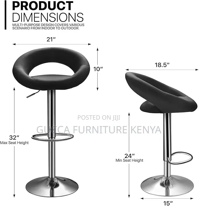 Home Chairs: Leather Modern Upholstered Counter Barstool