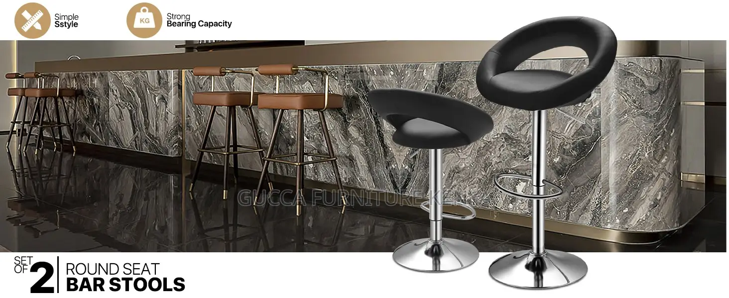 Home Chairs: Leather Modern Upholstered Counter Barstool