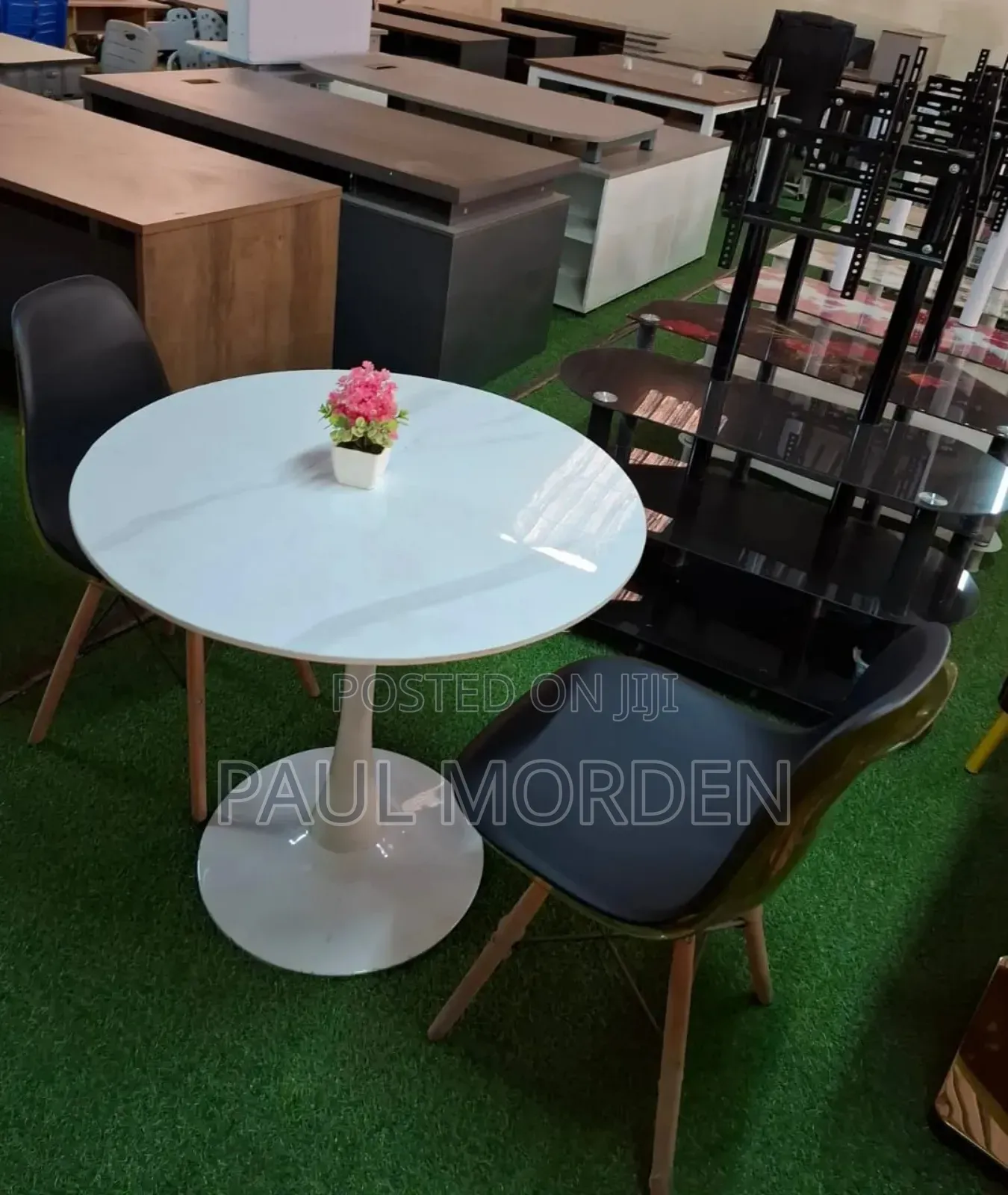 Luxurious Dining Table With Two Dining Chairs